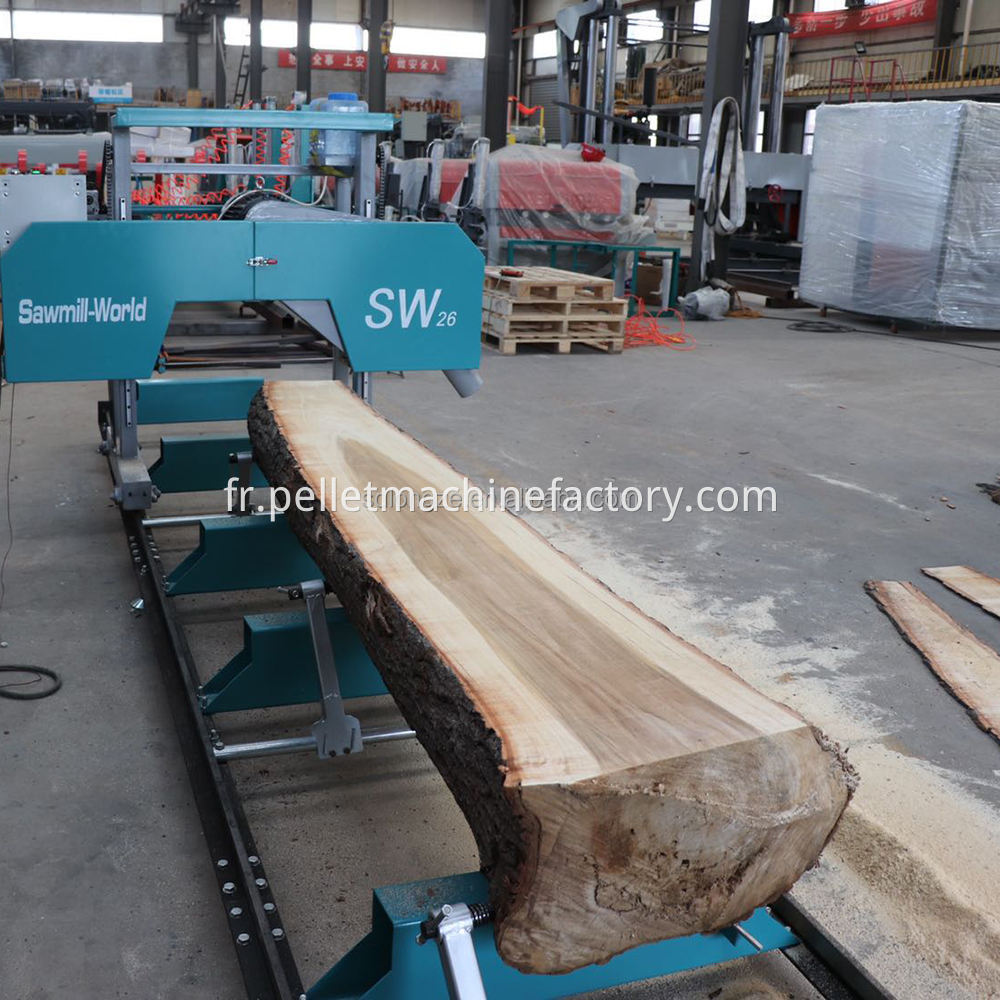 Sawmill de 590 mm avec une manivelle, une puissance diesel / électrique